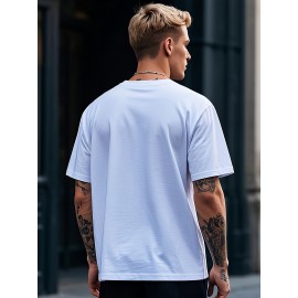 Men's Hustle Graphic T-Shirt - Casual Streetwear Style, Unisex Short Sleeve Tee with Bold Money Print, Lightweight Polyester Blend, Summer Essential for Men and Women, Unisex Tshirt | Bold Print Shirt | Money Theme Apparel