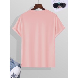 Men'S Vibrant Orange Graphic T-Shirt - 