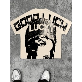 Men's Casual Graphic Print T-Shirt with Bold 