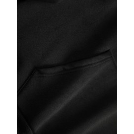 [Graphic Print Hooded] Men's Beige & Orange Graphic Print Hooded Sweatshirt - Oversized Streetwear Pullover with Balaclava Design, Soft Fabric & Front Pocket, Casual Winter Warmth, Machine Washable (PC610-S) - Fall Winter Fashion Essential