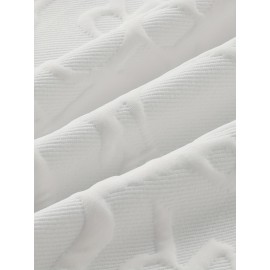 Men's Jacquard Design Crew Neck Sweatshirt, Casual Streetwear Pullover Basic Long-Sleeve T-Shirt Sportswear with Ribbed Hem, Long Sleeve T Shirts For Men