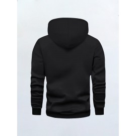 Men's Heavyweight Hoodie - Beige/Pink/Gray/ Options - Machine Washable Pullover Sweatshirt for Fall/Winter - Urban Streetwear Essentials - Casual Layering Clothing