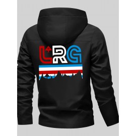 Unisex All-Season Windproof Hooded Jacket with Bold 