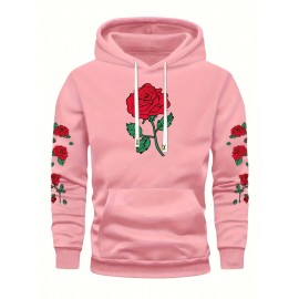 Men's Hooded Sweatshirt - Cold-Resistant Athletic Pullover Hoodie with Front Pocket, Royal Blue Gym Jacket for Running, Hiking, Casual Outfits - Machine Washable Polyester Hoodie for Men, Gym Hoodie