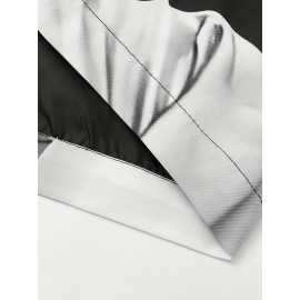 Gentlemen's Jacket Men's Spring and Autumn Thin Casual Lapel Portrait Print Trendy Fashion Zip-Up Outerwear Long Sleeve