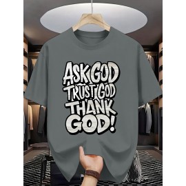 Men's Casual Short Sleeve T-Shirt with Bold 