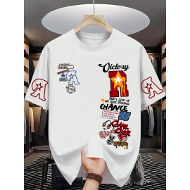 Men'S Vibrant Orange Graphic T-Shirt - 