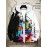 Men'S Vibrant Guitar Print Hoodie - Long Sleeve Zip-Up Sweatshirt with Drawstring & Pockets, Casual Outdoor Fall/Winter Jacket, Black with Colorful Splatter Design, Music Lover Apparel | Hooded Sweatshirt | Durable Fabric